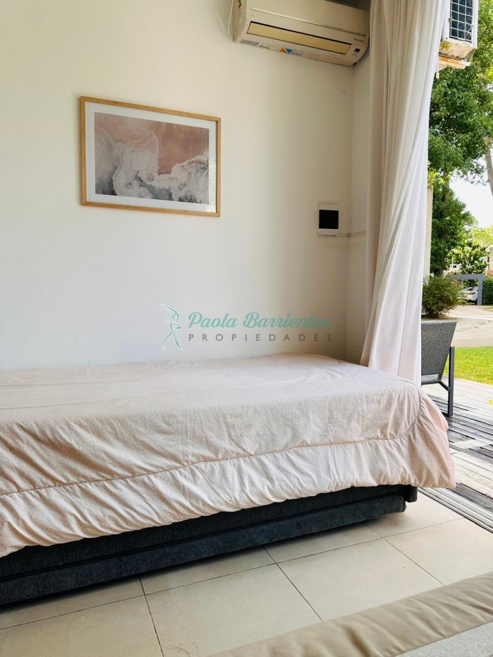 Alquilo departamento en barrio cerrado Portal Tomeg - Ostende con piscina
