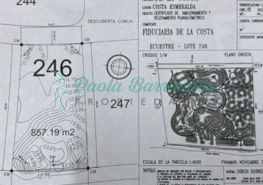 Vendo Lote en Costa Esmeralda Ecuestre 246